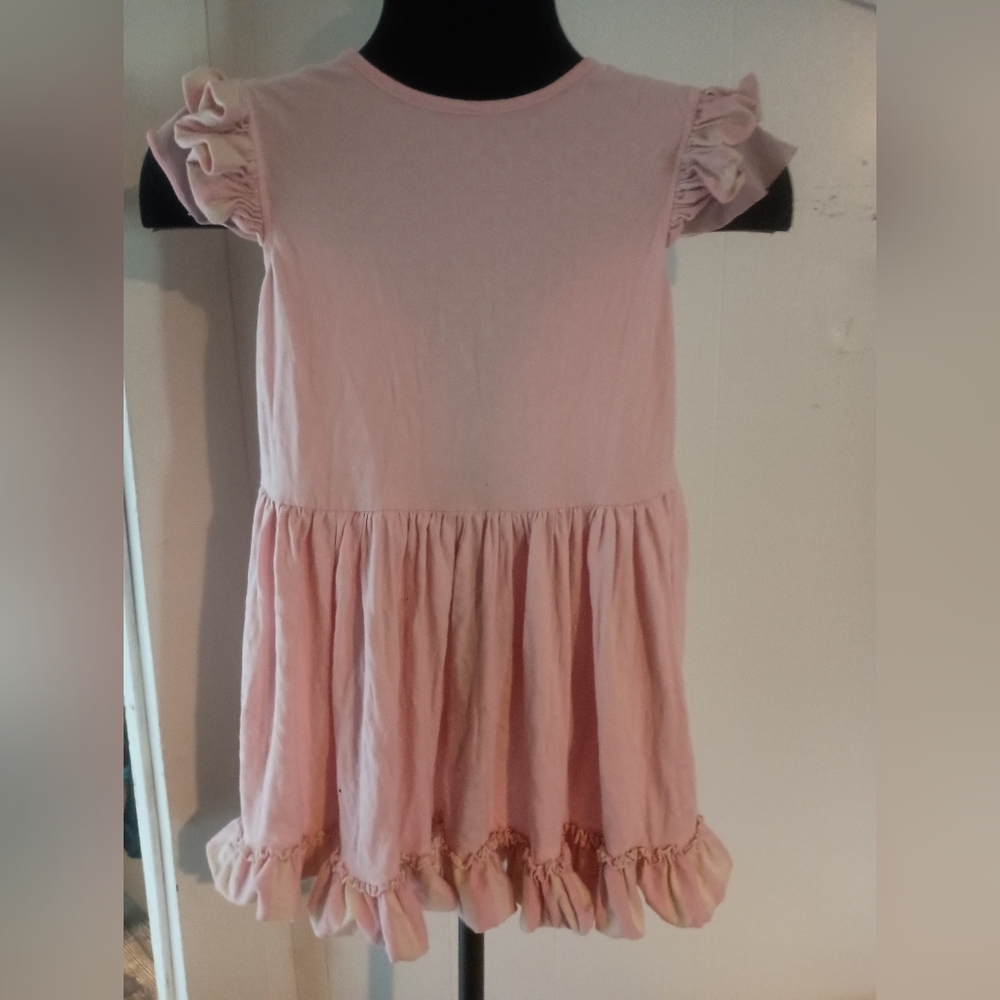 Pink Ruffled Kids Dress - Picture 6 of 11